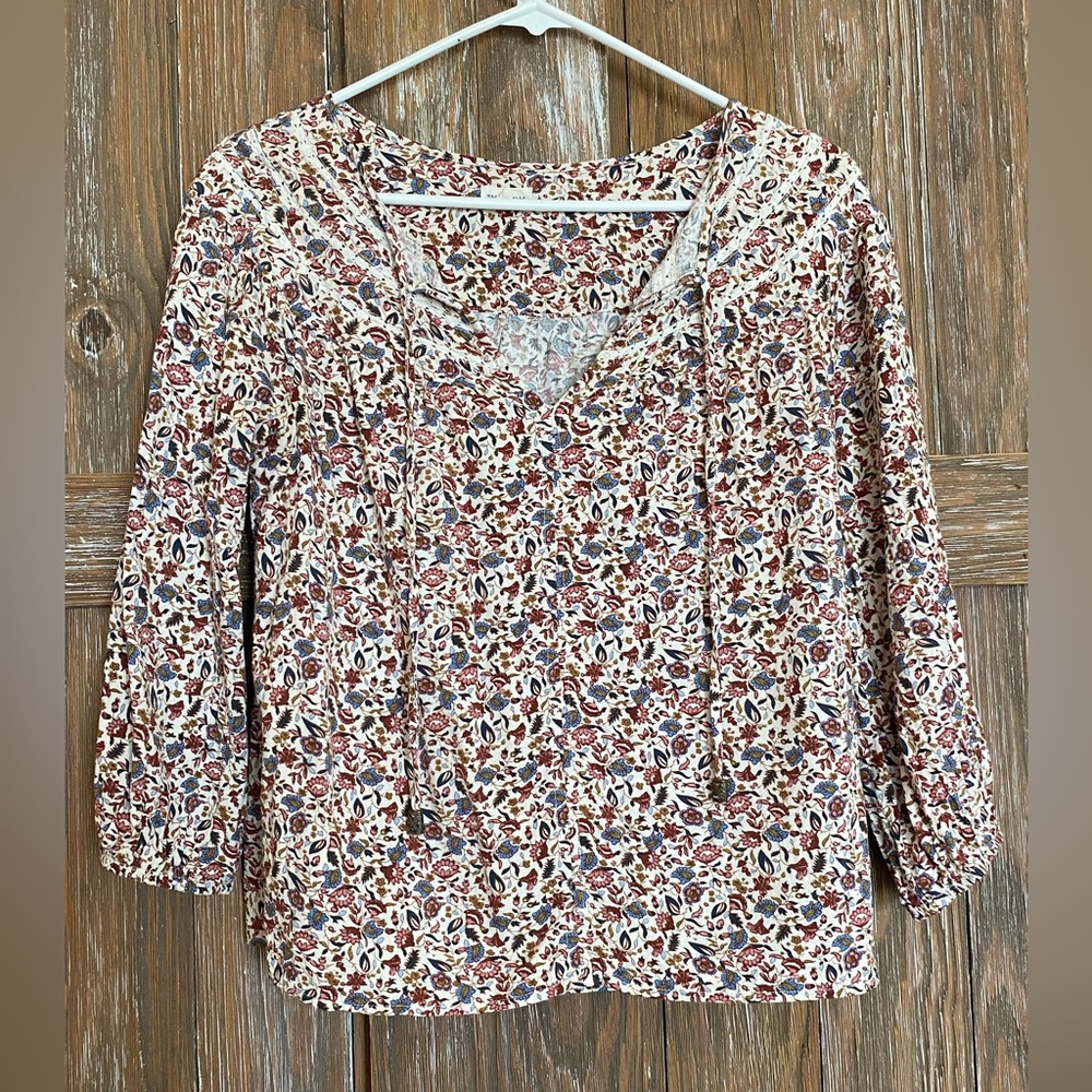 Flower fall printed top size medium